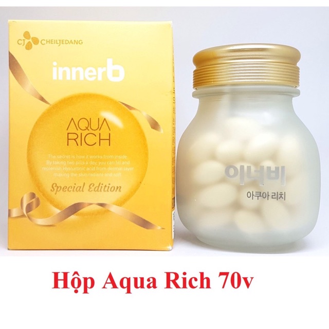 💦[HỘP 70v] VIÊN UỐNG CẤP NƯỚC INNERB AQUA RICH HÀN QUỐC | BigBuy360 - bigbuy360.vn