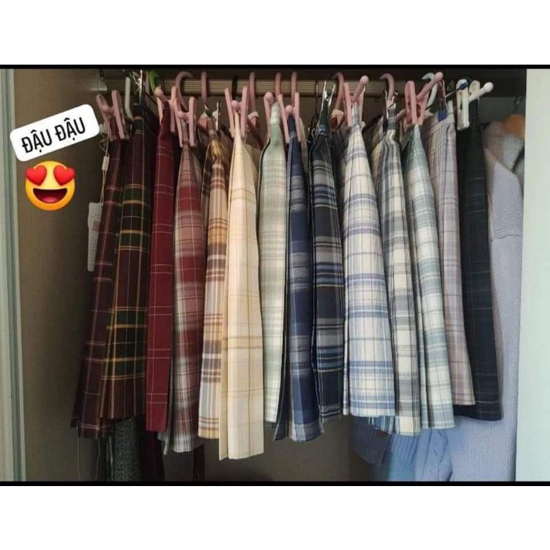 SÉT 3 MÓN ÁO LÔG THÊU, CHÂN VÁY KẺ VÀ NƠ, SÉT JK NỮ HOT HÈ