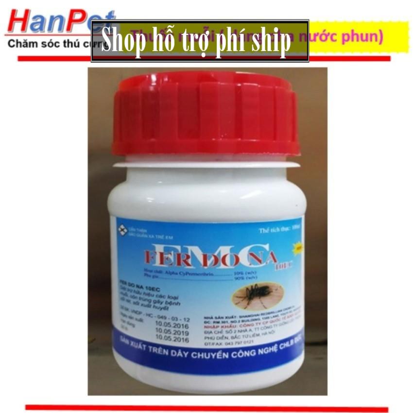 Hỗ trợ Ship- Thuốc muỗi FERDONA 100ml, - dạng pha nước phun - sunzin 317b