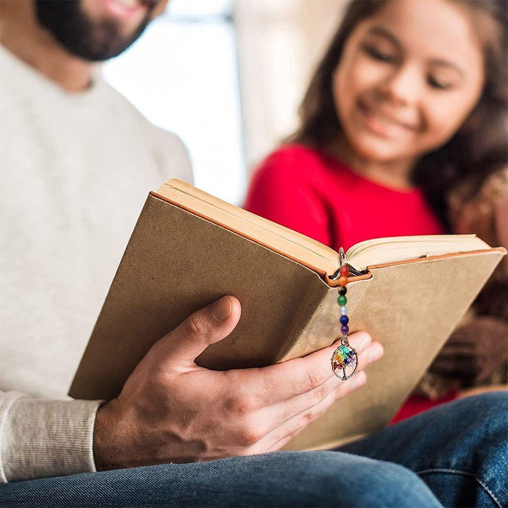 LLOYD 1 Mặt Dây Chuyền Đánh Dấu Sách Thủ Công Hạt Tròn Dành Cho Văn Phòng Trường Học Tumbled. ones