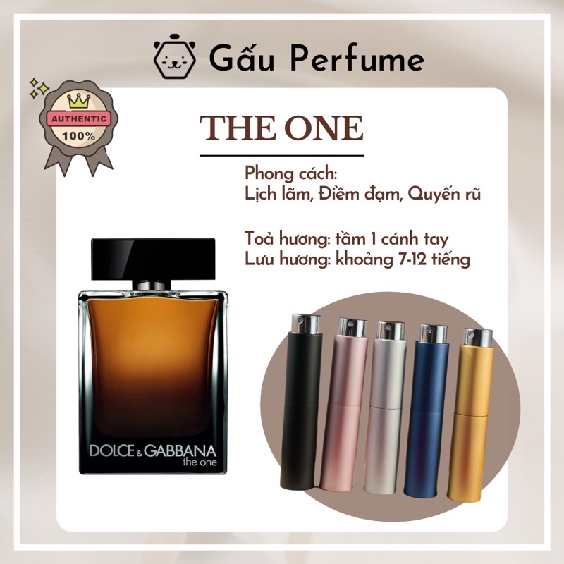 Nước hoa chiết/Mẫu thử Dolce & Gabbana The one (D&G The One) 10ML chính hãng