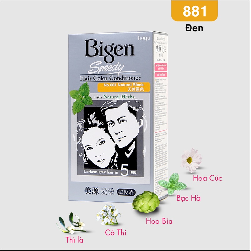 Thuốc nhuộm tóc BIGEN xám Speedy Hair Color Conditioner