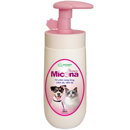 Sữa tắm cho chó mèo Micona Vemedim 200ml - Sữa tắm chó mèo trị nấm da, viêm da