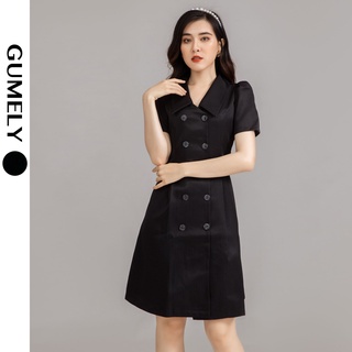 Đầm đen dự tiệc công sở thanh lịch sang trọng cổ vest thời trang thiết kế nữ Vianh Store dáng suông dài V0189