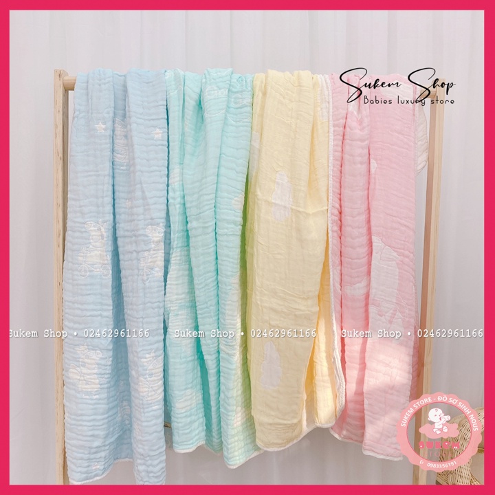 [ 100% COTTON ] Khăn Tắm / Khăn Đa Năng goodmama Cho Bé 100% Cotton Kích Thước 110 x 110cm