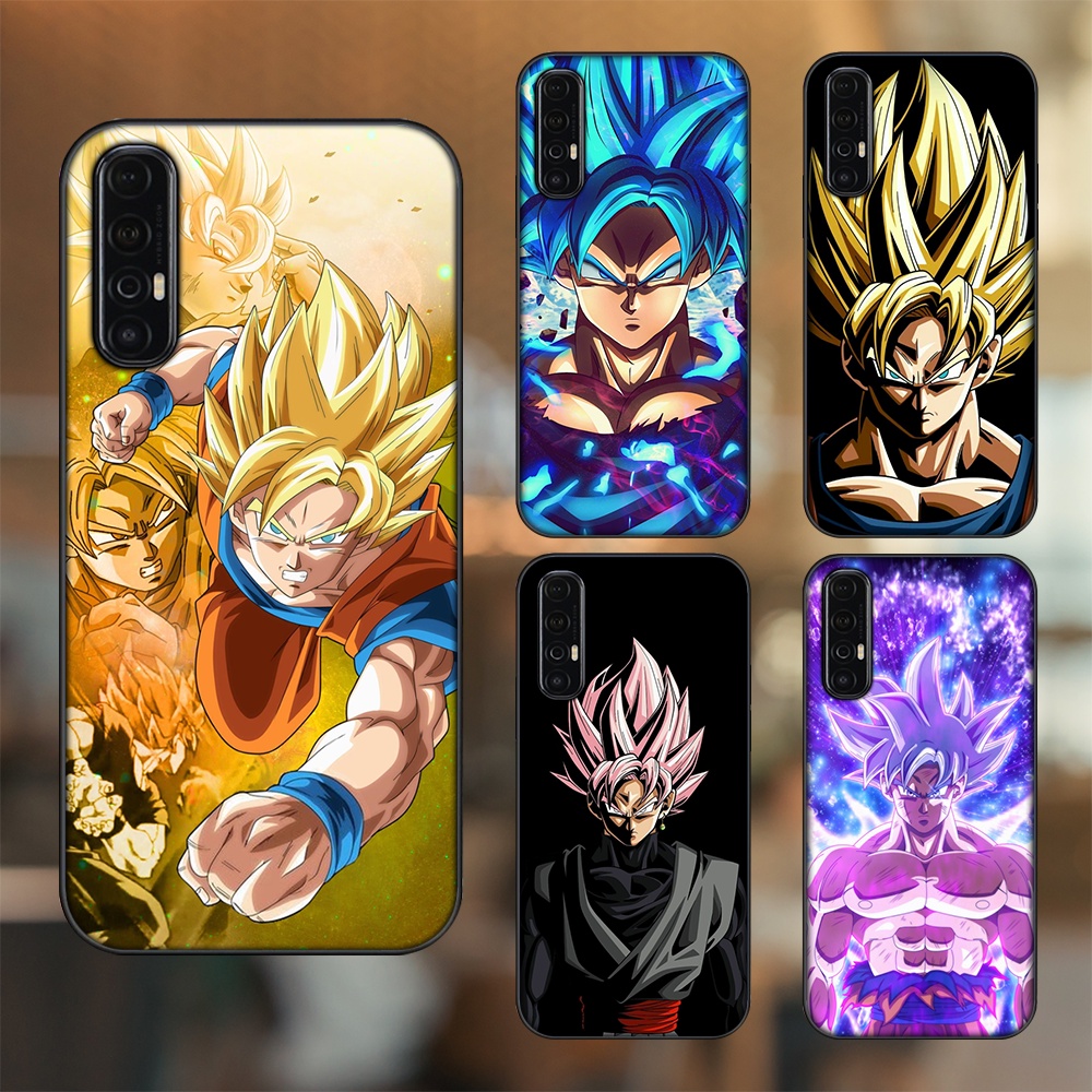Ốp lưng Oppo Reno 3 Pro viền đen in hình Goku Dragon Ball