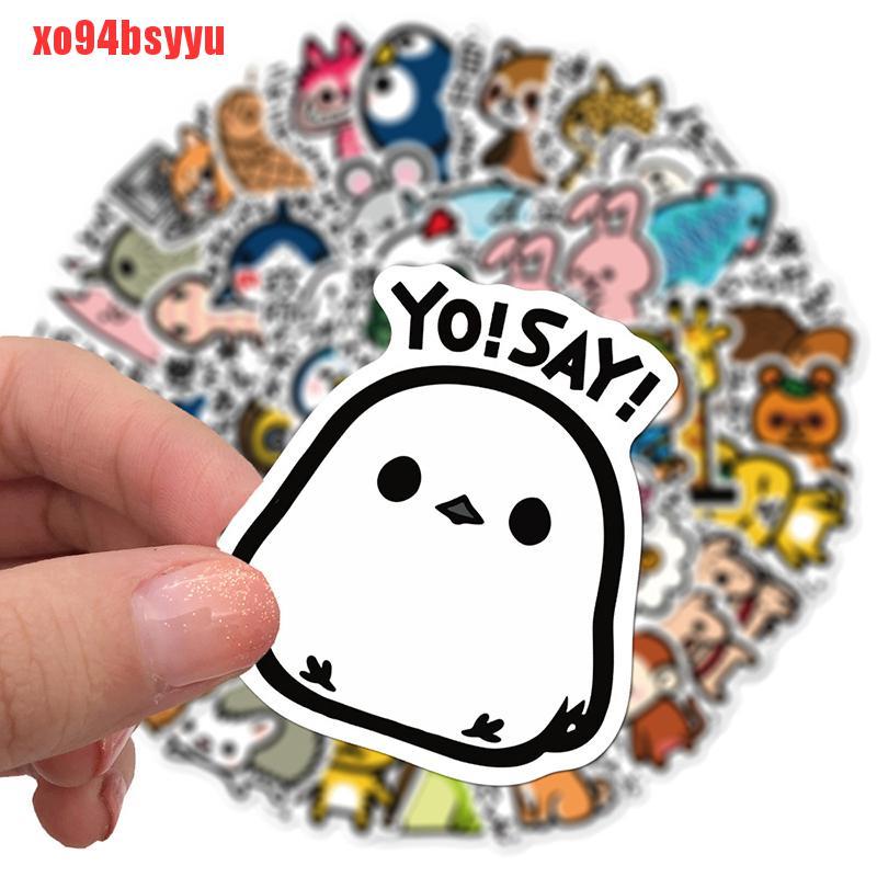 Set 50 Miếng Dán Hoạt Hình Phong Cách Hàn Quốc Trang Trí Ván Trượt / Hành Lý Xo94Bsyu