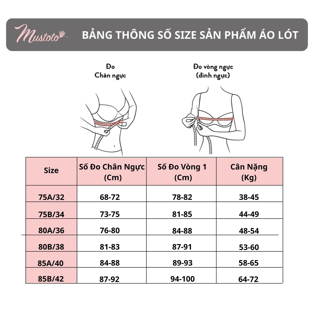 Áo Lót Nữ Mút Mỏng Có Gọng Nâng Ngực Trơn Mây Daisy (Mustoto MA0301)