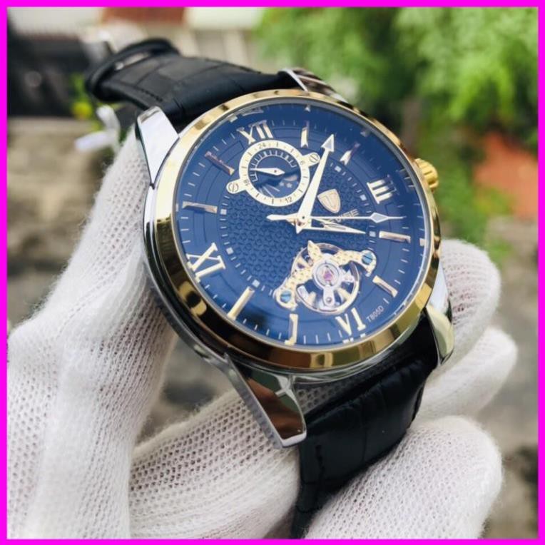 [ ĐỒNG HỒ CƠ NAM ] ĐỒNG HỒ NAM AUTOMATIC HIỆU TEVISE CHÍNH HÃNG DÂY DA ĐỦ MÀU (TẶNG KỀM HỘP)