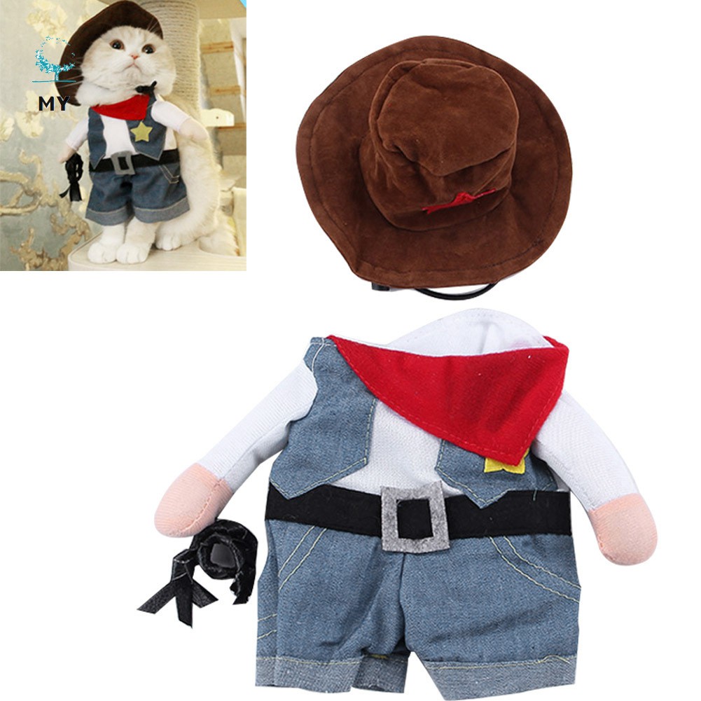 Đồ hóa trang cao bồi kèm mũ cho mèo cưng