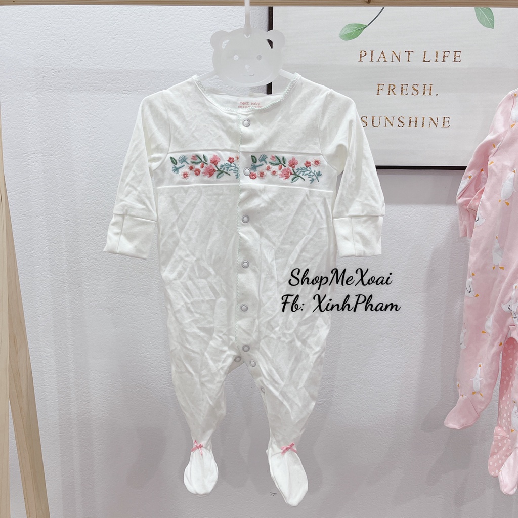 [Chọn mẫu 4][Size 0-3M] Bodysleep cotton, bodysuit cotton cho bé trai, bé gái hàng xuất dư