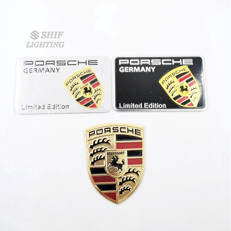 1 Logo Porsche Horse Edition Bằng Nhôm Trang Trí Xe Hơi