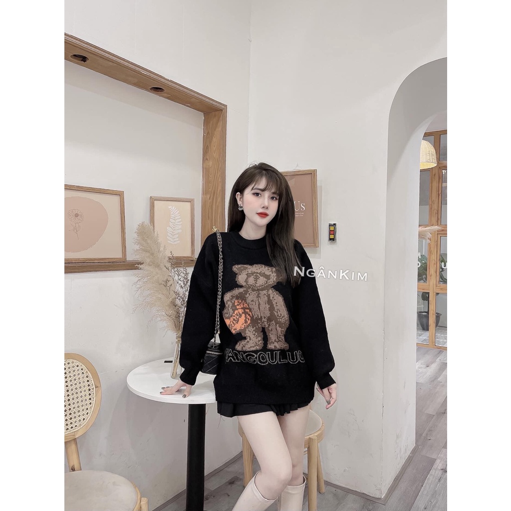 [ảnh thật] Áo len qc from rộng gấu ôm bóng | BigBuy360 - bigbuy360.vn