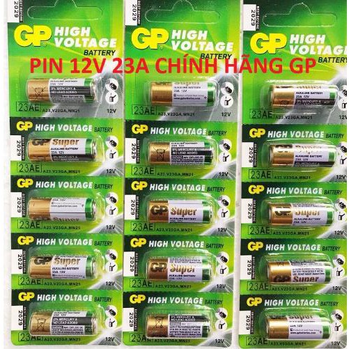 3 Vỉ 15 viên pin 12v 23a hãng GP dùng cho chuông cửa, điều khiển cửa cuốn, thiết bị chống trộm