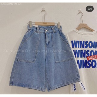 🔸quần ngố jeans lai cuốn đắp túi