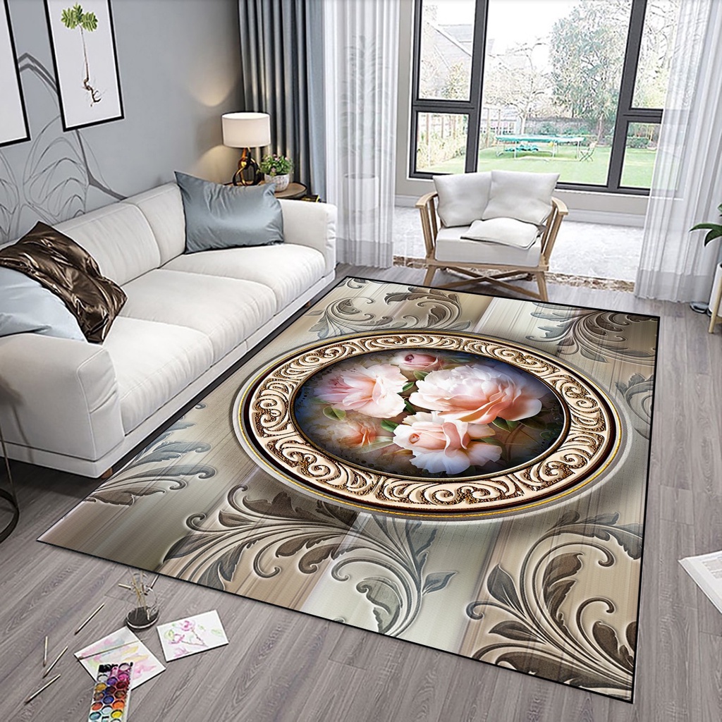 Thảm bali trải sàn khổ rộng từ 1m6-3M hoạ tiết sang trọng-trang trí nhà cửa- chống trơn trượt