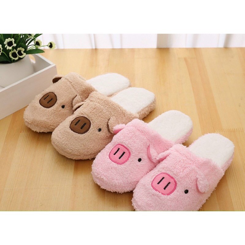 Dép Bông Đi Trong Nhà Mặt Lợn Siêu Ỉn Cute Siêu Ấm