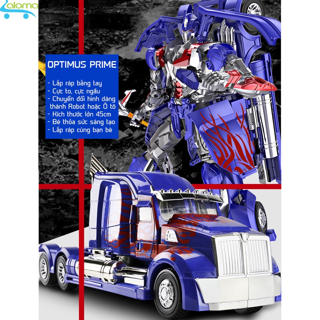 Robot biến hình ôtô Transformer cao 45cm mẫu Optimus Prime 6699-12D