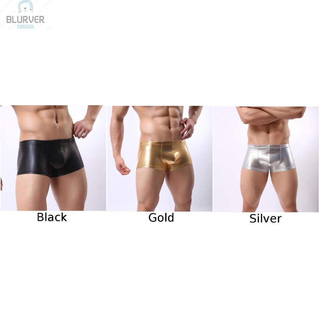 Quần lót boxer da pu lưng thấp quyến rũ cho nam chất lượng cao