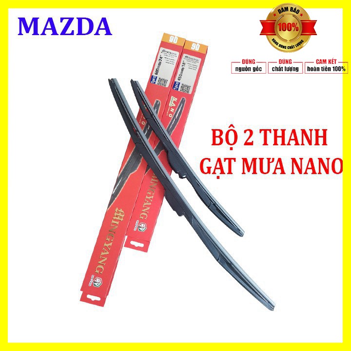 Sản phẩm  Sản Phẩm Bộ 2 thanh cần gạt mưa hãng xe Mazda: Mazda2-Mazda3-Mazda6-Mazda CX5-Mazda CX9-BT 50-Premacy