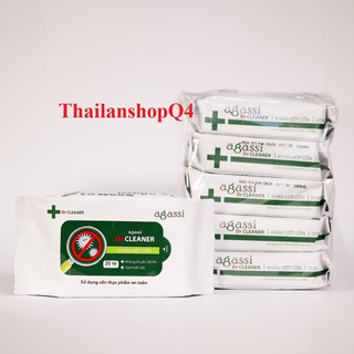 Combo 5 gói khăn ướt cồn diệt khuẩn agassi dr cleaner 20 tờ