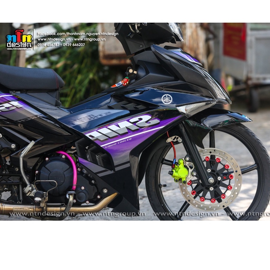 Tem rời Exciter 150 đen tím sniper