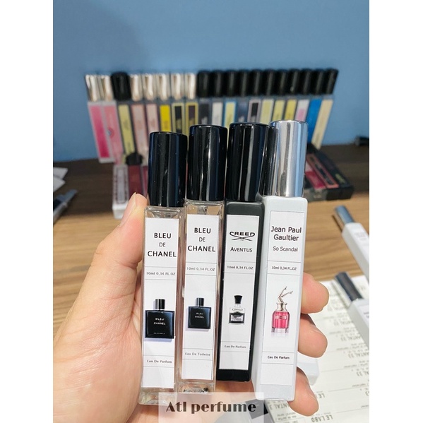 Set 10 tem dán chai chiết nước hoa mẫu thông dụng | Thế Giới Skin Care