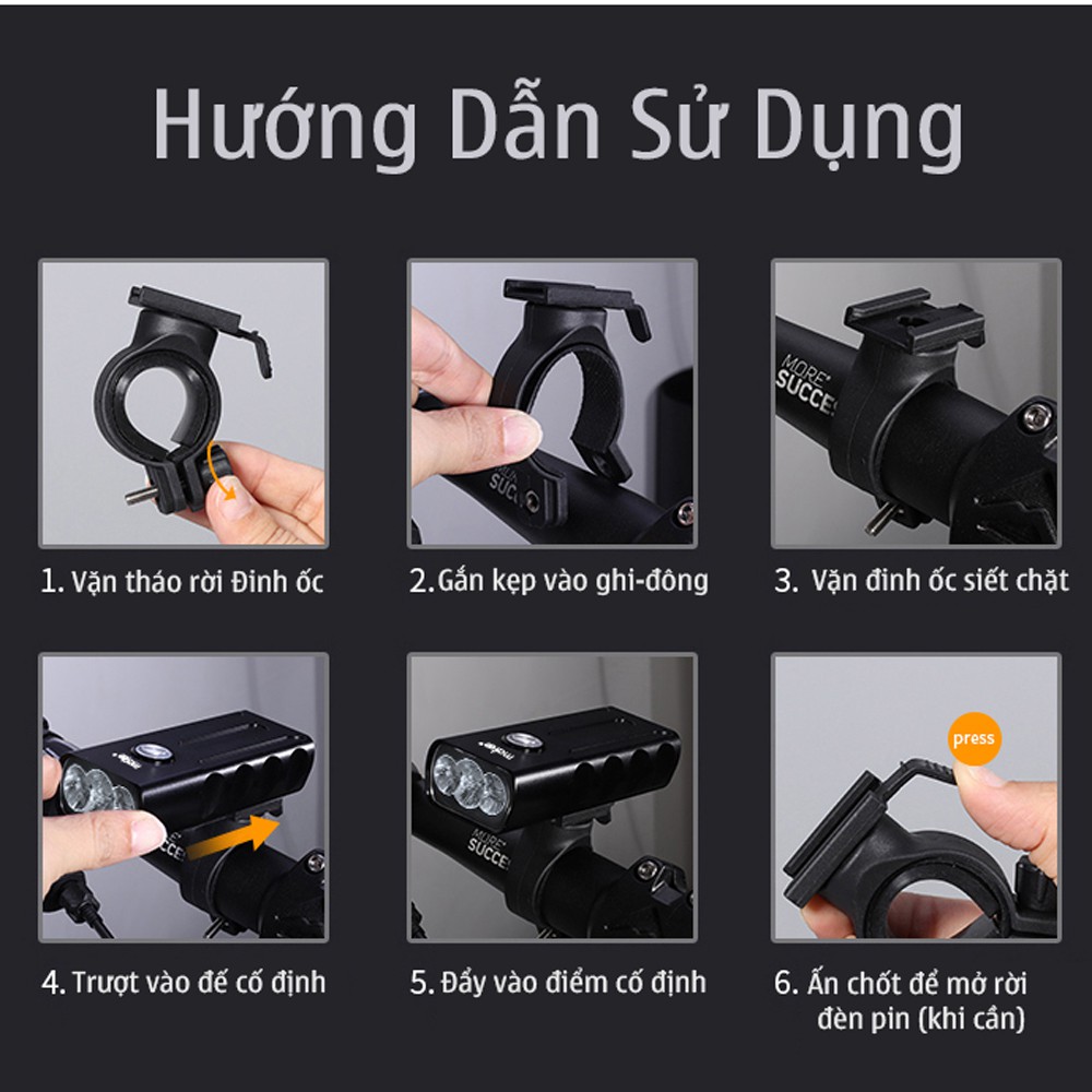 Bộ Đèn Pha Trước Xe Đạp Có Sạc USB Siêu Sáng Cao Cấp Chống Nước và Đèn Hậu Phía Sau Dành Cho Xe Đạp Địa Hình, Xe Đạp Thể