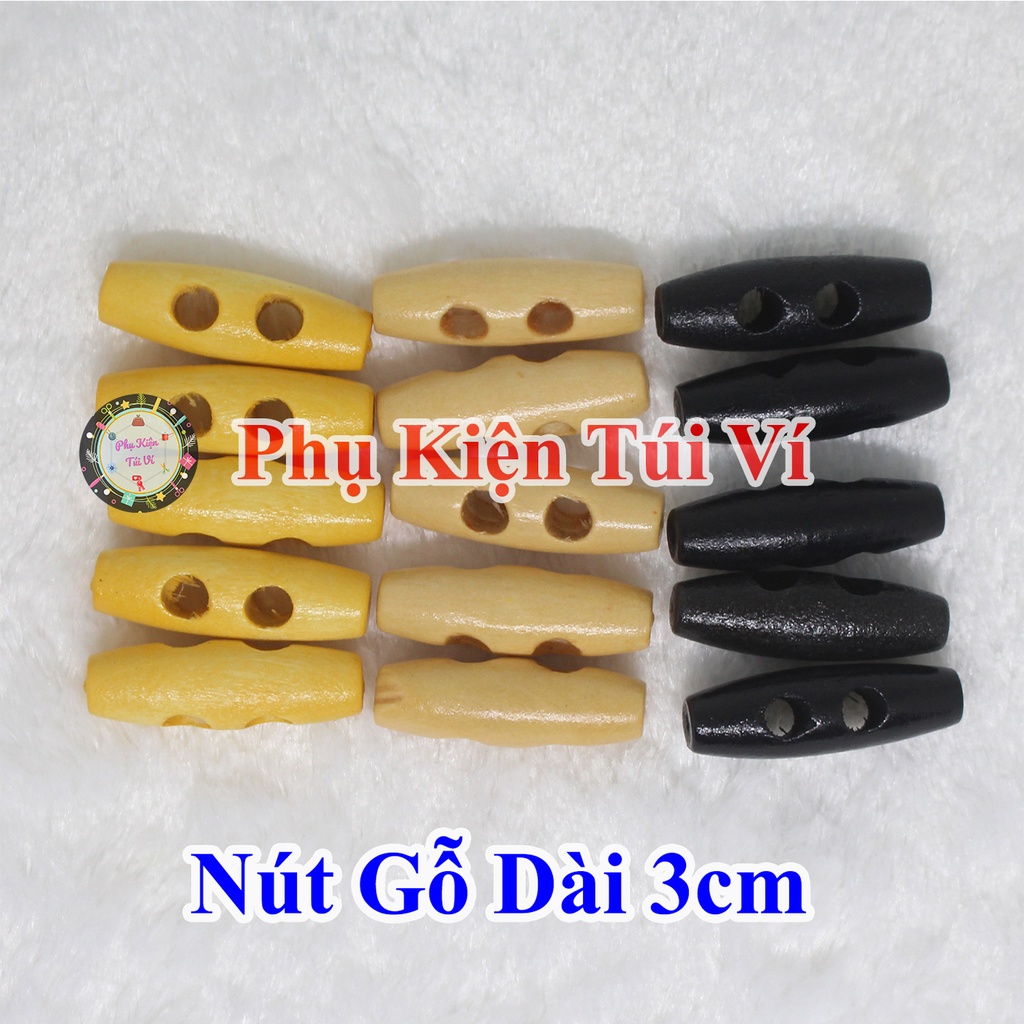 Nút gỗ dài 3cm