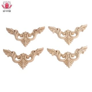 4 Tấm gỗ khắc trang trí góc tủ/ cánh cửa 8x8cm