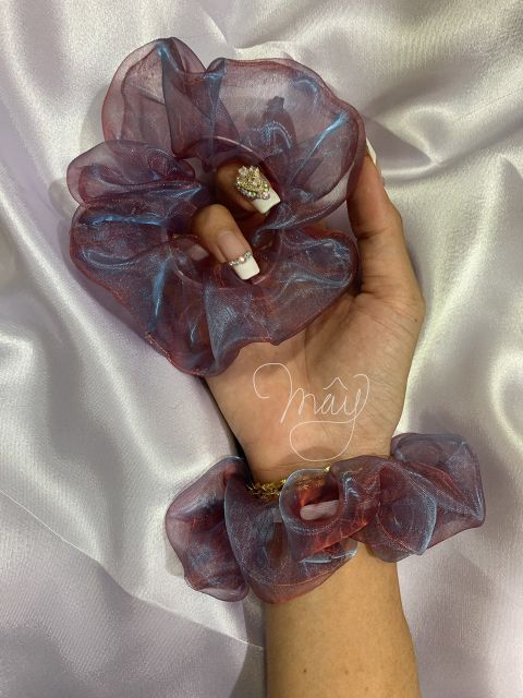 Scrunchies cột tóc von hologram