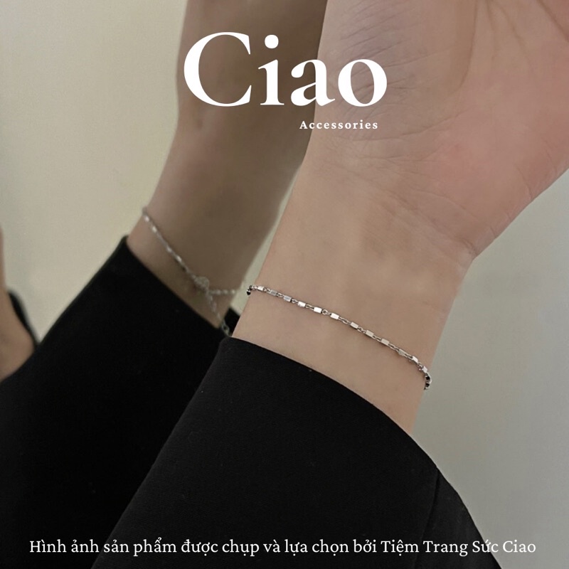 [HOẢ TỐC 1H] Vòng tay/ Lắc tay titan không gỉ thiết kế dạng chuỗi đơn giản Latifah Ciao