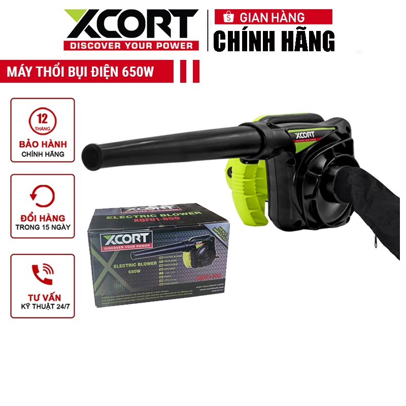 Máy thổi bụi cầm tay dùng điện 650W XCORT Model XQF01-65 Kèm ống thổi