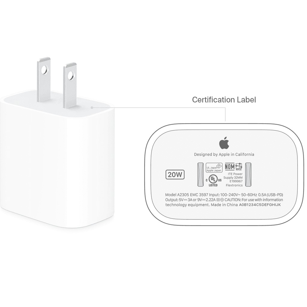 Sạc Apple USB-C 18W / 20W - Chính Hãng