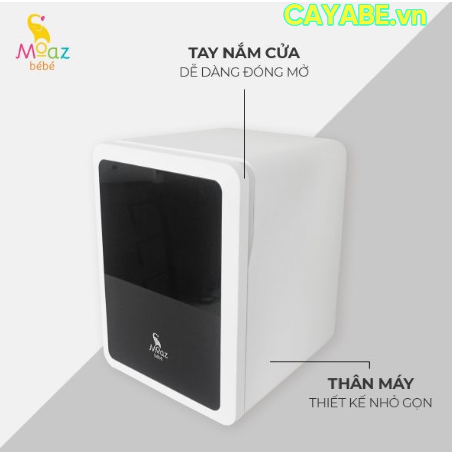 Máy tiệt trùng bình sữa tia UVC, sấy khô và bảo quản cho bé 3 in 1 MOAZ BÉBÉ MB-038 (Bảo hành chính hãng 12 tháng)