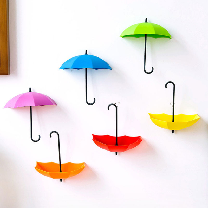 3pcs Móc treo đồ dán tường thiết kế kiểu hoạt hình đáng yêu sáng tạo đa năng tiện lợi