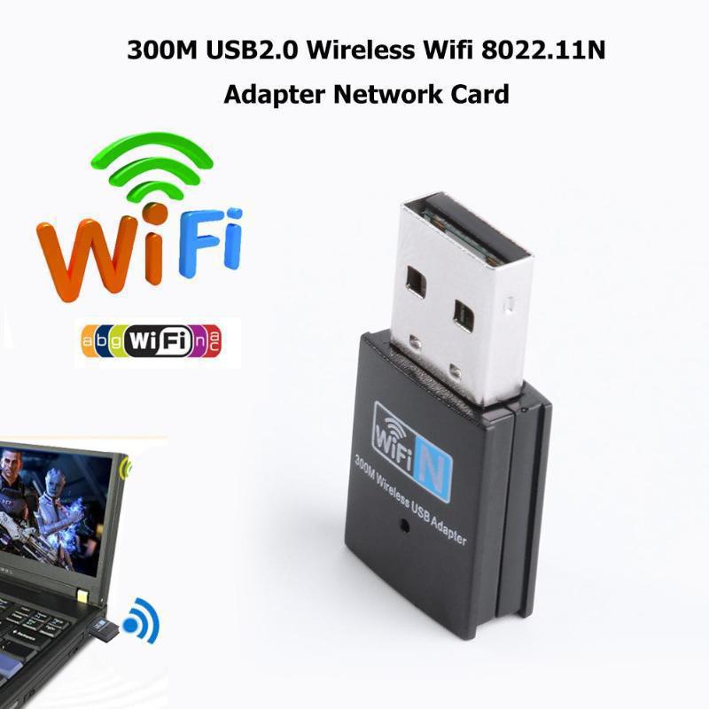 Thẻ Mạng USB WIFI Không Dây 300M 802.11n USB Kèm Ăng Ten Cho Laptop Máy Tính Để Bàn