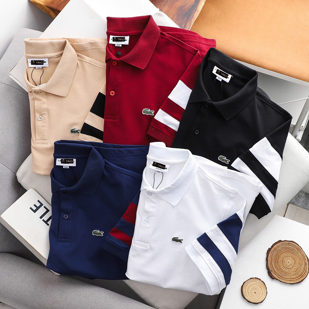 [Mã SR101512 giảm 25% đơn 50K] Áo Polo Nam Cao Cấp Lacoste Phong Cách Lịch Sự Cotton 100% co dãn 4 chiều