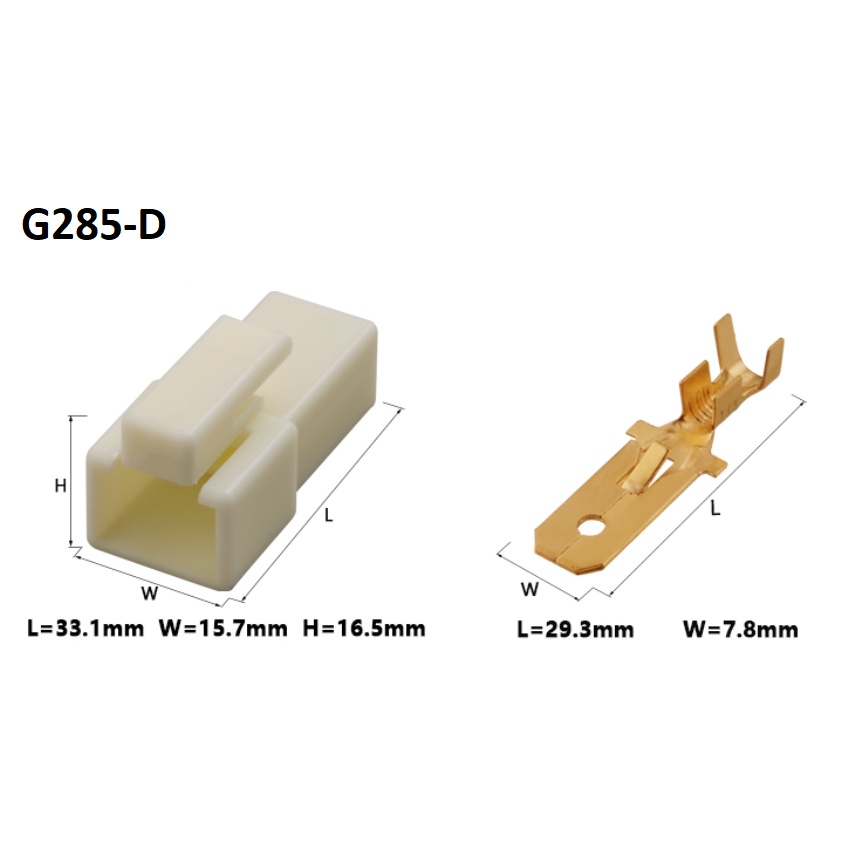 G285-Giắc cắm nối 7122-3010 7.8mm màu trắng 1 lỗ