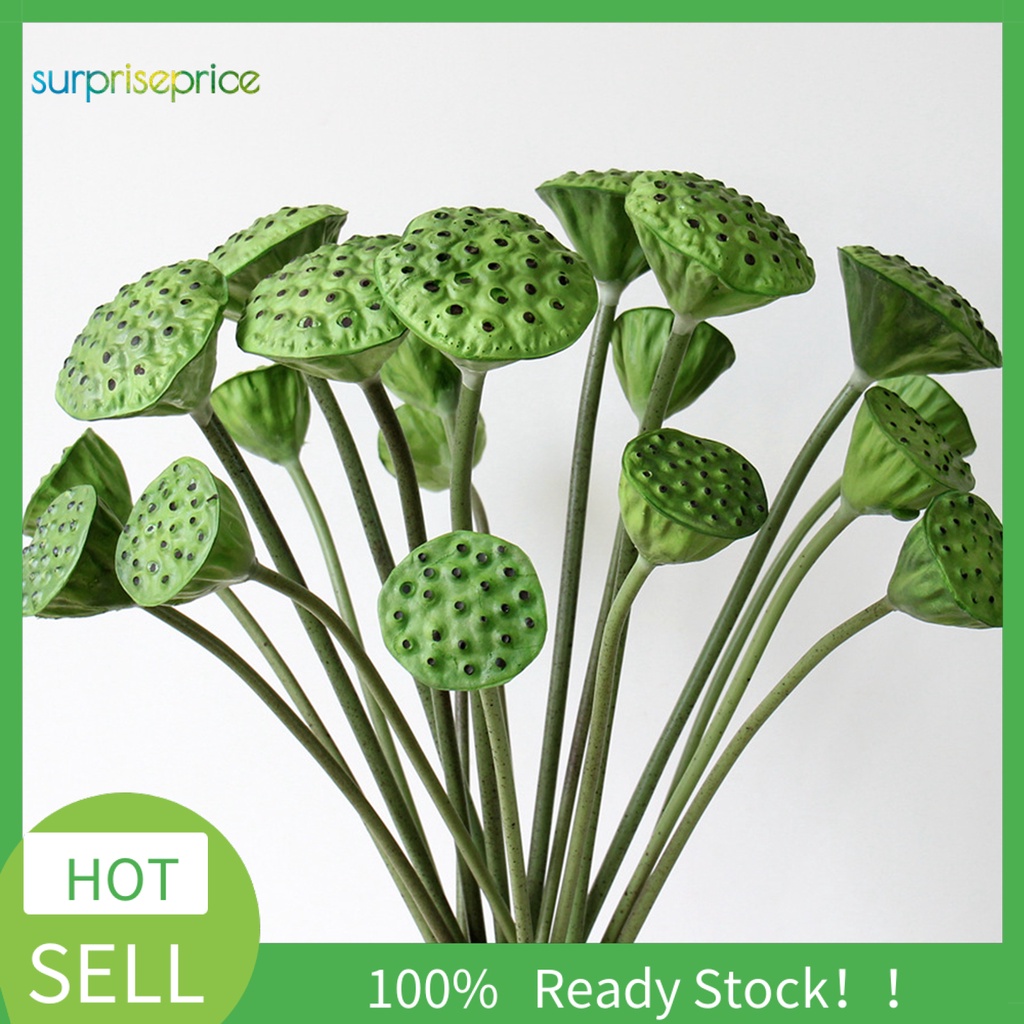 1 Nhánh Hoa Sen Nhân Tạo Chất Liệu Giả Da Chống Rơi Dùng Trang Trí Bàn