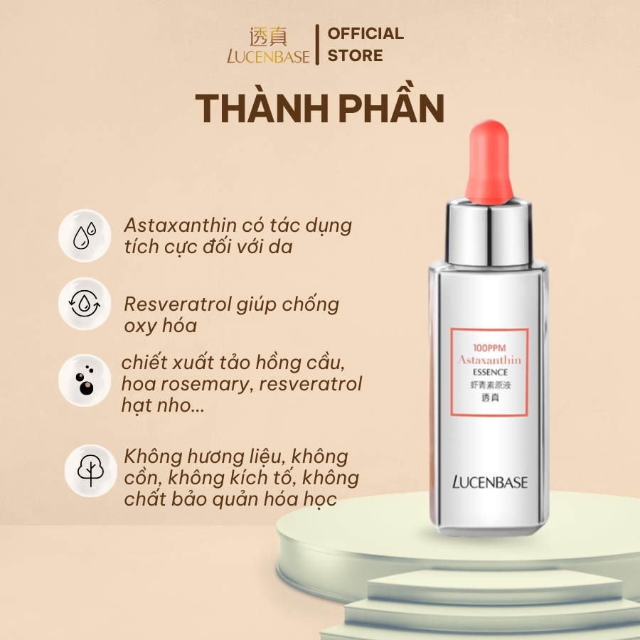 Tinh chất astaxanthin LUCENBASE chống lão hoá 30ml