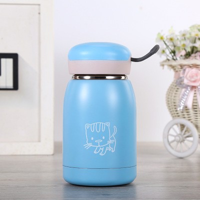 Bình giữ nhiệt trẻ em 300ml - họa tiết hình mèo siêu đáng yêu phù hợp cho các bé mang đi học