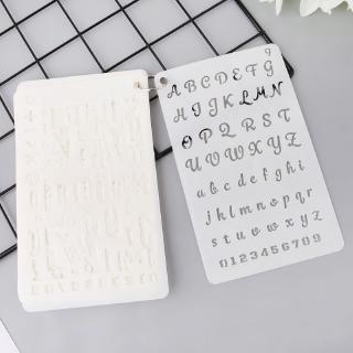 Set 12 khuôn vẽ trang trí DIY hình chữ cái tiếng Anh dành cho bé