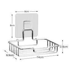 [ ẢNH THẬT - GIÁ CỰC SỐC] - Khay đựng xà phòng tắm Inox dán tường gạch men siêu dính kèm miếng dán