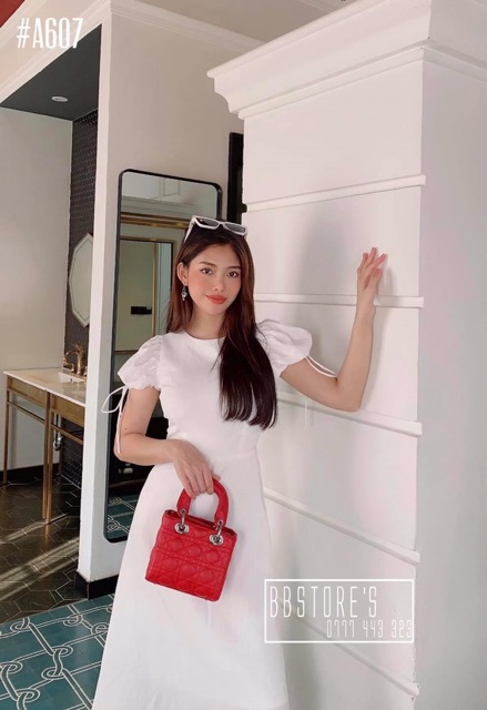 Đầm trắng🌷Đầm suông trắng tay phồn | BigBuy360 - bigbuy360.vn