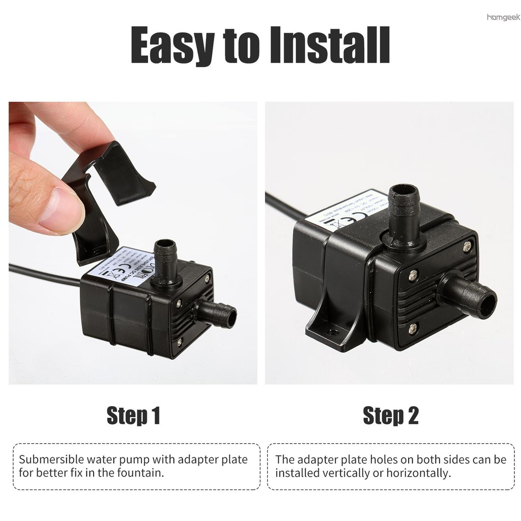 Máy bơm nước không chổi than DECDEAL USB siêu yên tĩnh mini DC5V không thấm nước 120L/H 1.2W nâng 3.28ft