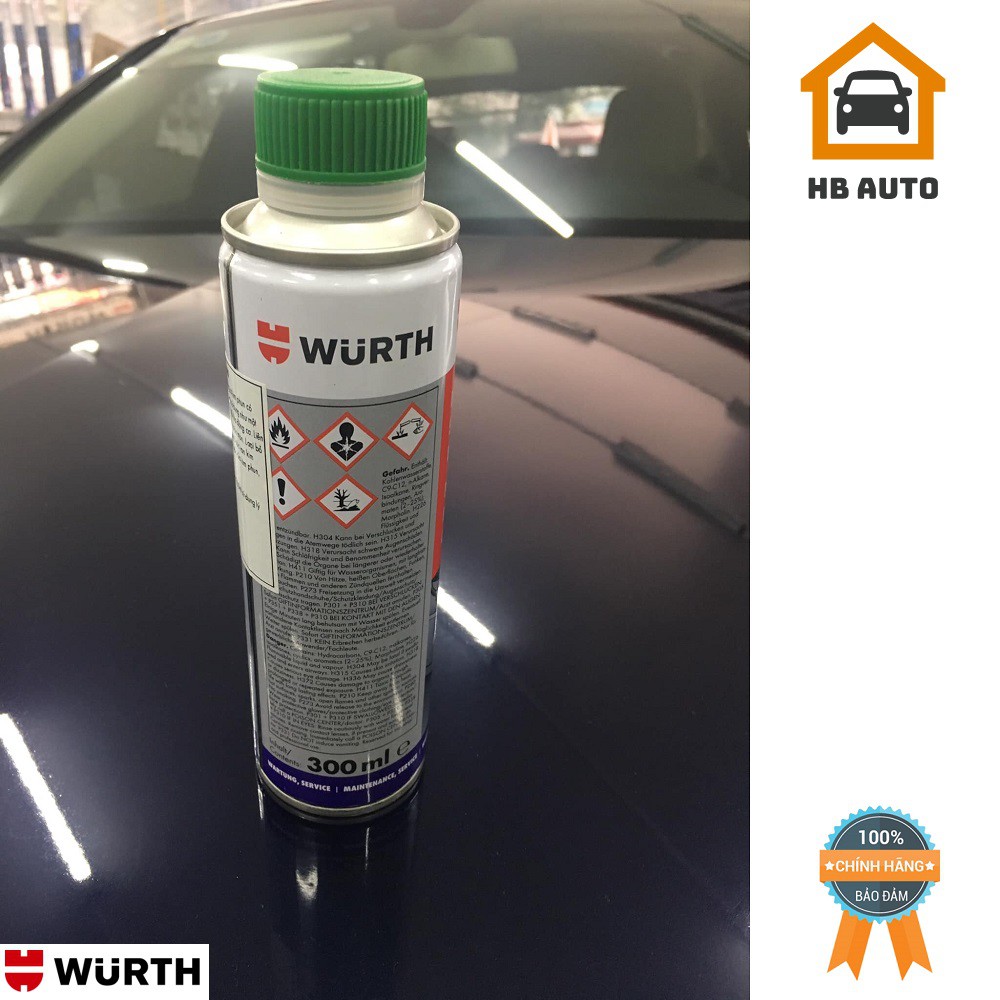 Súc béc xăng Wurth Petrol Injection System Cleaner 300ml 5861111300