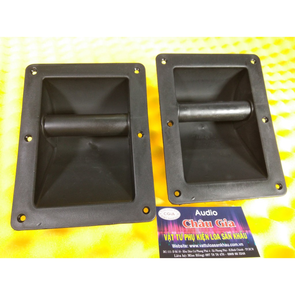 Tay xách thùng loa nhựa 13cm x 17cm 2 cái Audio Châu Gia