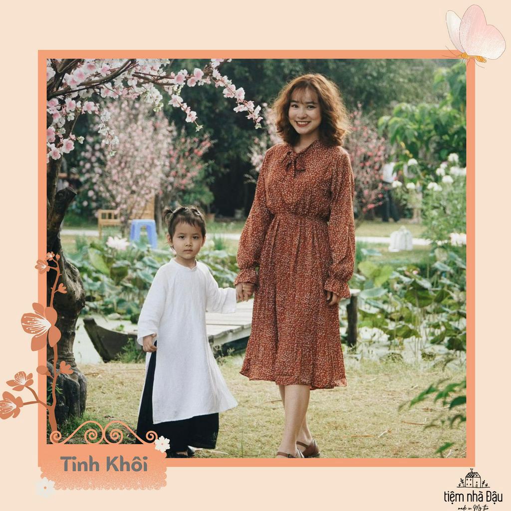 [Tiệm nhà Đậu] Tinh Khôi - Áo dài bé gái thiết kế không kèm mấn