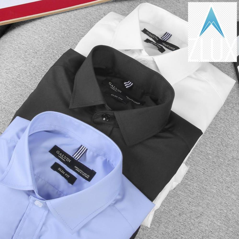 (Tặng Quần tây 420k) Sơ mi nam Galvin áo chất cotton co giãn chống nhăn 4 màu - Leo Vatino
